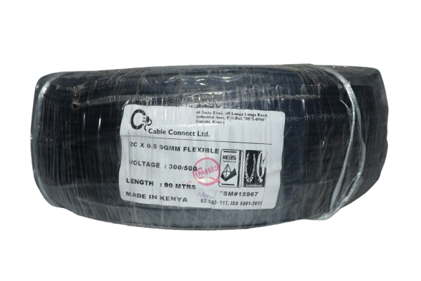 0.5MM 2CORE Copper Round Flex Cable